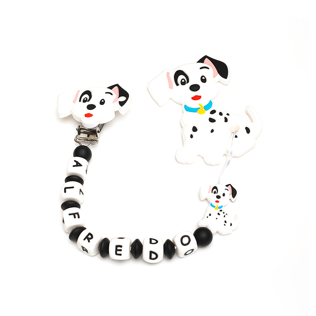 Chupetero Exclusivo 100% Silicona 101 dálmatas + Mordedor Silicona