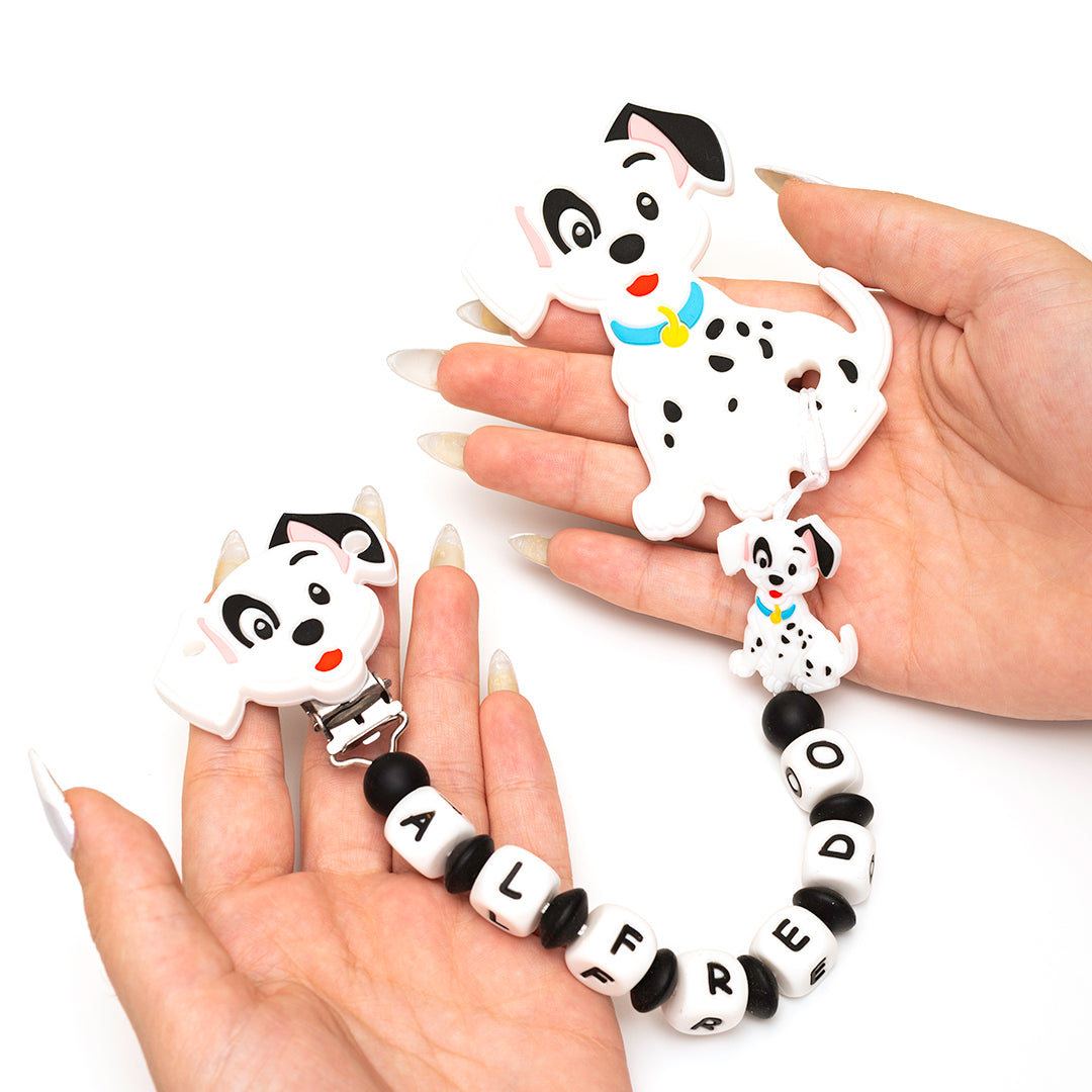 Chupetero Exclusivo 100% Silicona 101 dálmatas + Mordedor Silicona